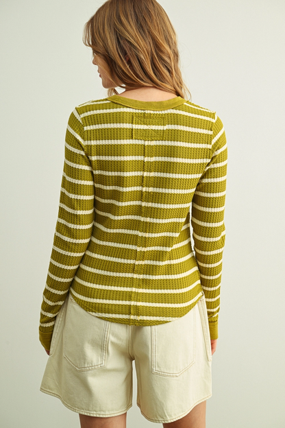 Olive Waffle Top