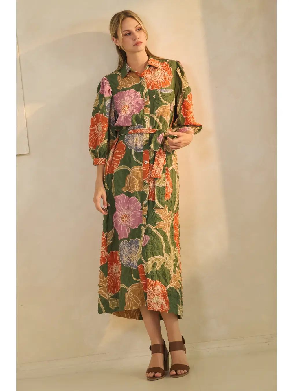 Floral Shirt Dress