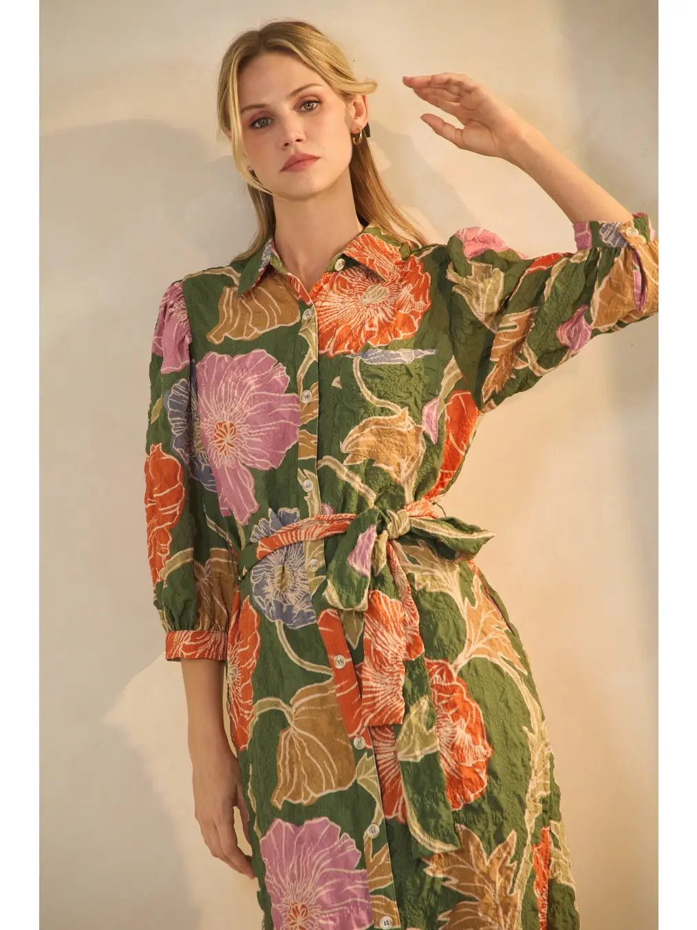 Floral Shirt Dress