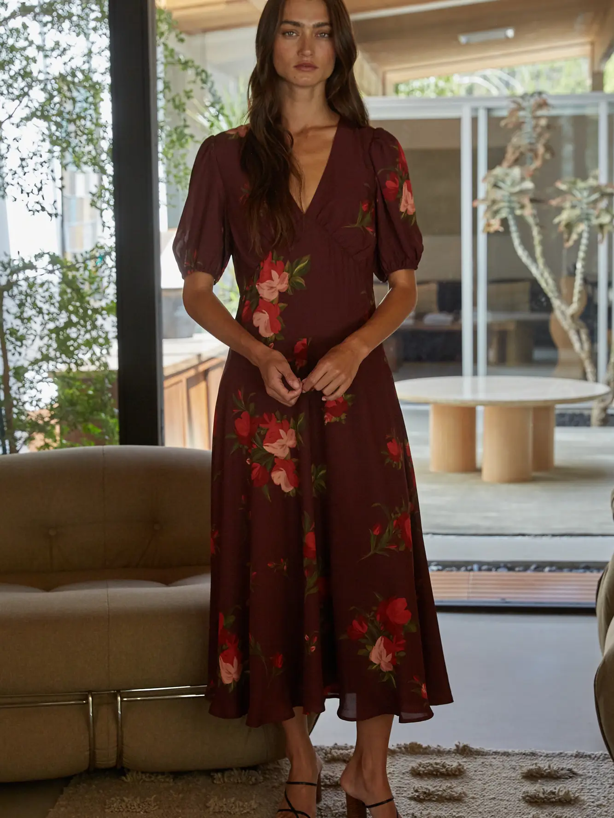 Lucy Puff Midi Dress