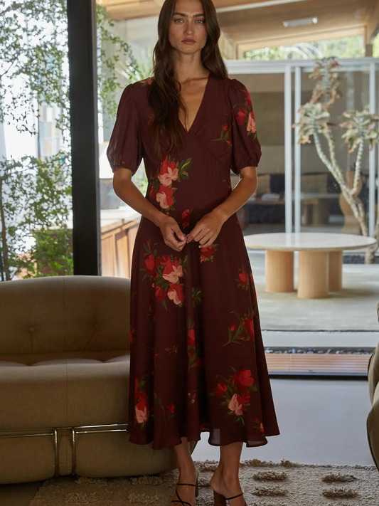 Lucy Puff Midi Dress