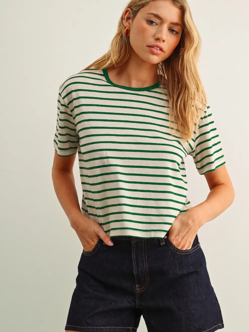 Stripe Green Tee