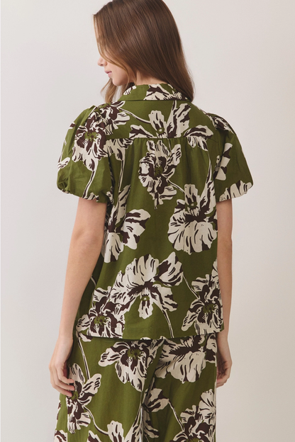 Floral Puff Top