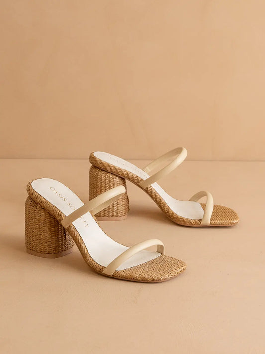 The Margaret Butter Rattan Heel