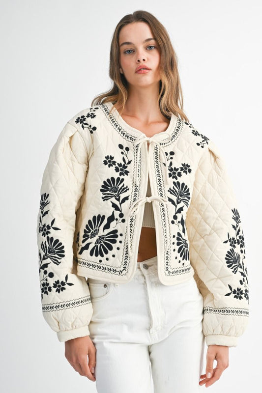 Embroidered Quilted Jacket