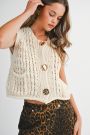 Cream Knit Vest