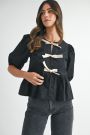 Black Bow Tie Top