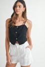Black Linen Tank