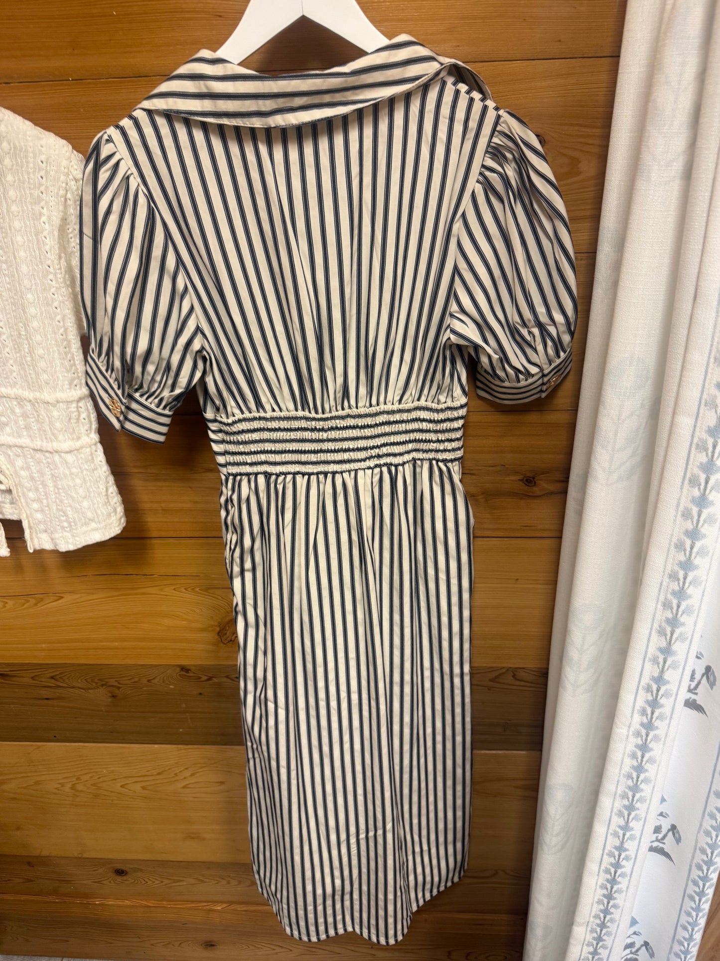 Navy Stripe Midi Dress