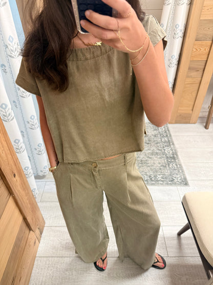 Just Go Olive Pants