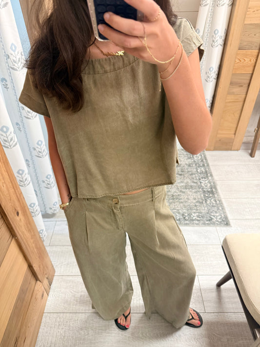 Just Go Olive Top