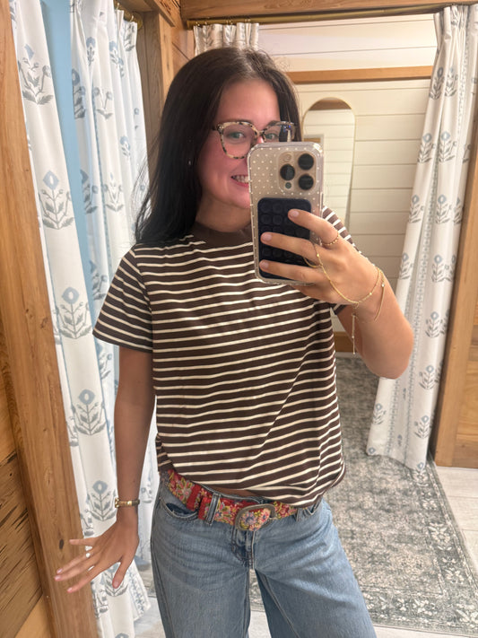 Brown Stripe Short