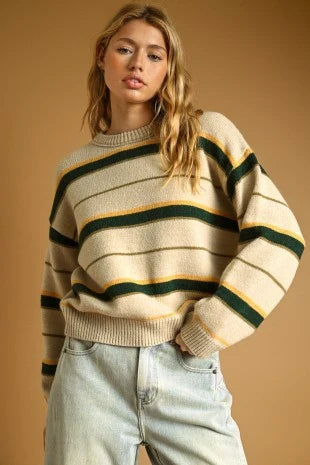 Multi Color Stripe Knit Top