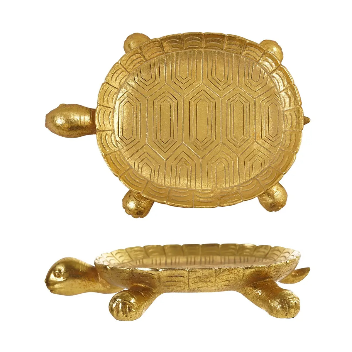 Gold Turtle Decorative Tray